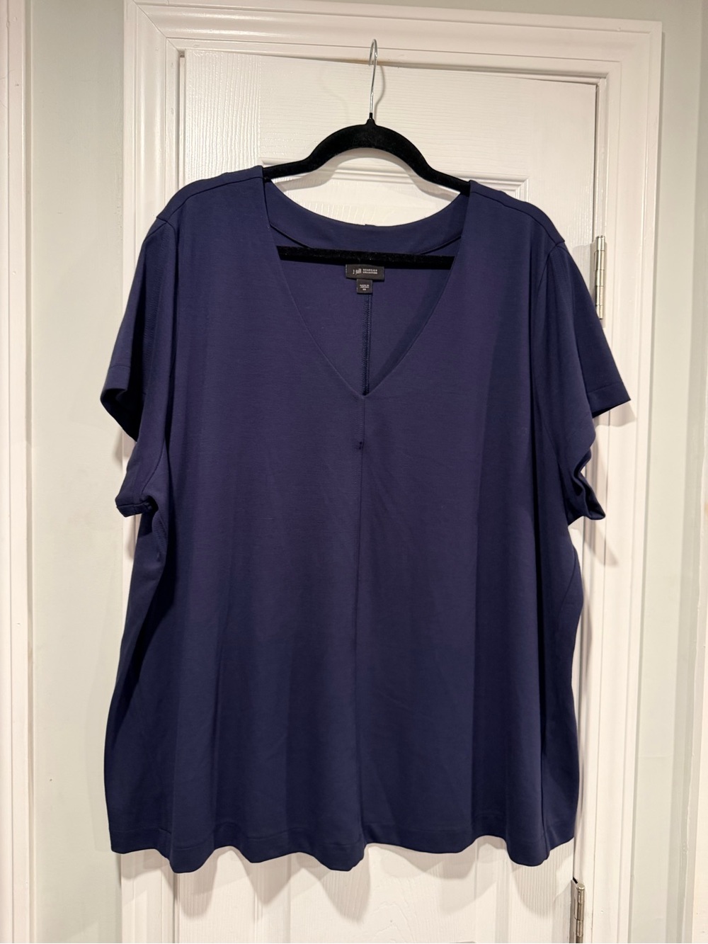 NWOT J. Jill Wearever Collection Size 3X Short Sleeve Seamed Stretch Tunic Top